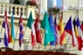 Flaggen vor dem Grandhotel Pupp in Karlsbad (Karlovy vary)